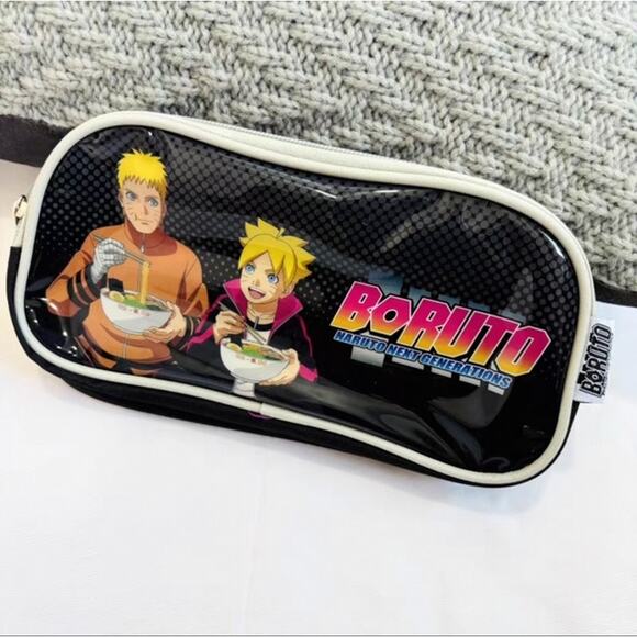 Official Boruto-Naruto Next Generations Two Compartments Pencil Case Black - Picture 1 of 7